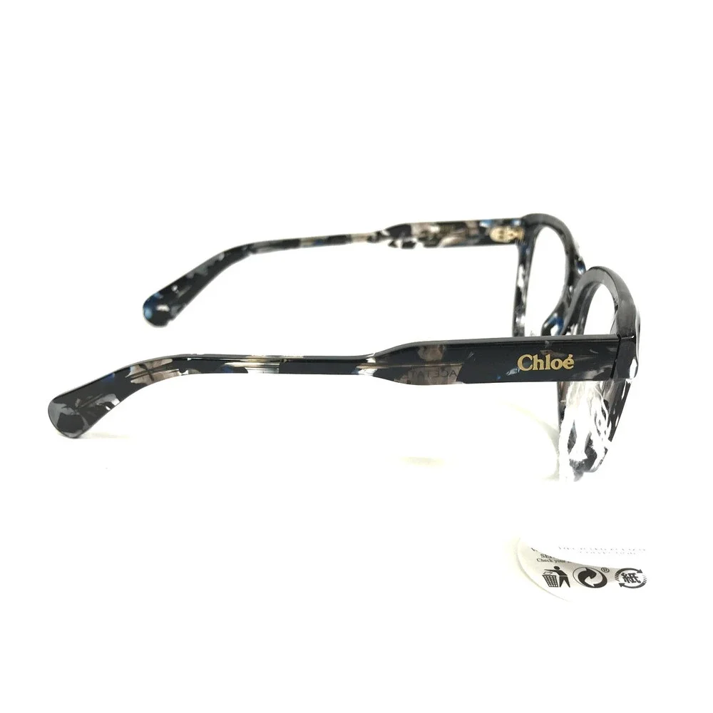 Chloe Eyeglasses Frame CH0265O 004 DEEP BLUE Tortoise Cat Eye Full Rim 54-18-145